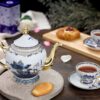 Bộ Ấm chén uống trà Minh Long quà tặng cao cấp Hoàng Cung Sen Ngọc 0.8L