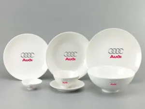 Bộ Đồ Ăn Minh Long Daisy Trắng 9 Sp Giá In Logo Audi Đẹp