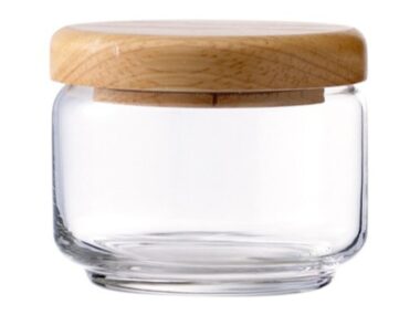 Hũ thủy tinh POP JAR nắp gỗ - 325 ml