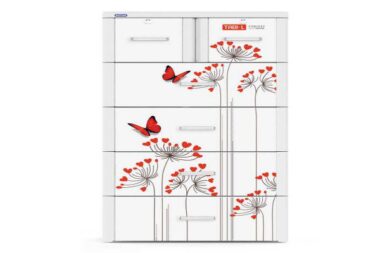 1-2595-2594-Tủ nhựa Tabi L 5 tầng - Lá hoa bướm đỏ Duy Tân Đẹp mekoong