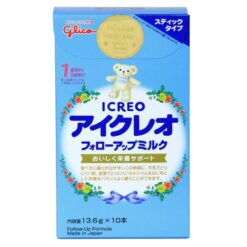 Glico Icreo Follow Up Milk số 1 hộp giấy 10 gói (1 - 3 tuổi, có thể dùng cho bé từ 9 tháng tuổi)