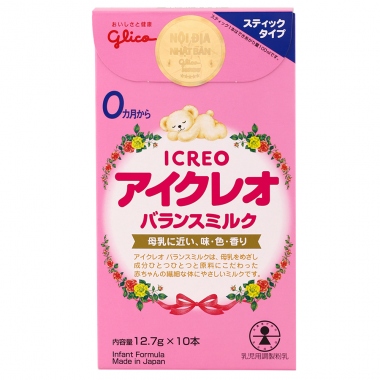 Glico Icreo Balance Milk số 0 hộp giấy 10 gói (0 - 12 tháng)
