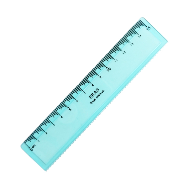 Thước Kẻ Nhựa Eras 15 cm E906 - Màu Xanh