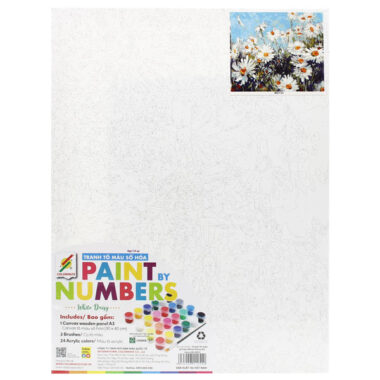 Tranh Tô Màu Số Hóa A3 Paint By Numbers - Colormate MS-WD3 - White Daisy đẹp