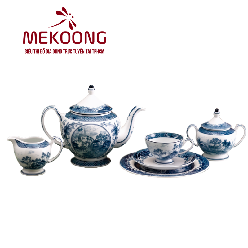 Bộ Ấm trà gốm sứ Minh Long Hoàng Cung