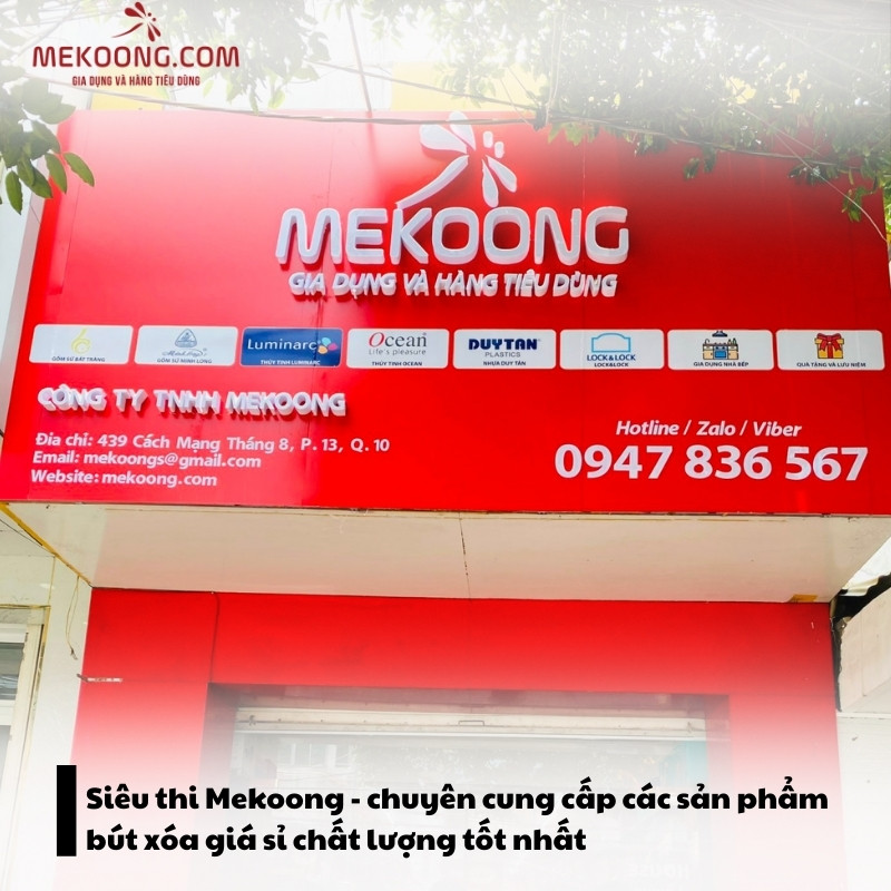 Siêu thi Mekoong - chuyên cung cấp các sản phẩm bút xóa giá sỉ chất lượng tốt nhất