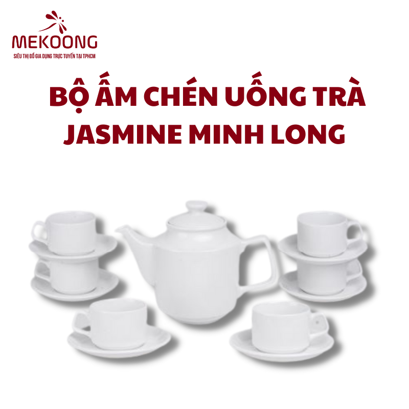 Bộ ấm chén uống trà jasmine Minh Long