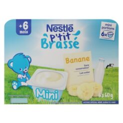 Sữa chua Nestlé P'tit Brasse vị tự nhiên 6 hộp x 60g (Trên 6 tháng)