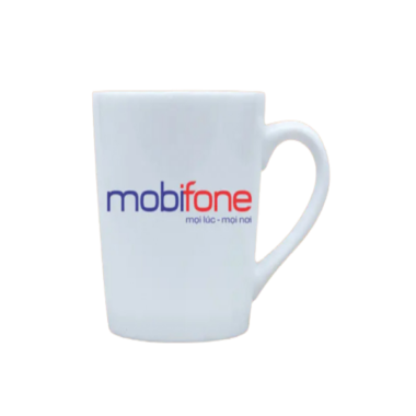 Ly Sứ Quà Tặng Bát Tràng In Logo Mobifone Quà Tri Ân