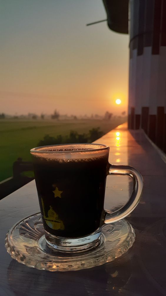 sad coffee cup photo at dawn