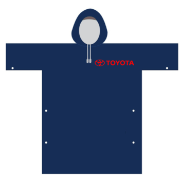 Áo mưa màu xanh dương in logo Toyota MK