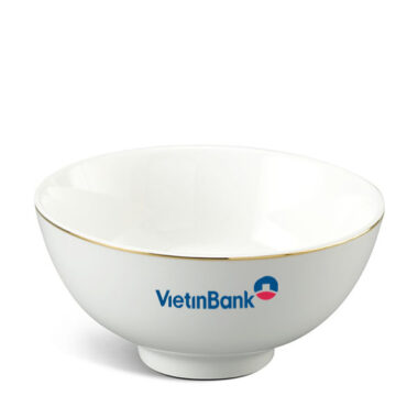 Chén Súp 10cm – Jasmine – Viền Chỉ VàngIn Logo quà tặng Vietinbank HG