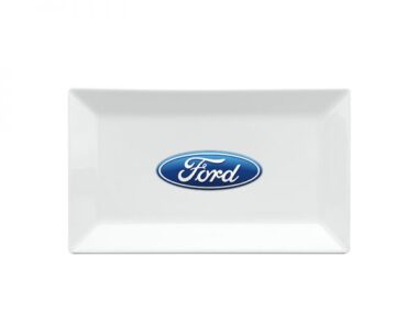 Đĩa Sứ Trắng Minh Long quà tặng Daisy – Trắng In Logo quà tặng Ford HG
