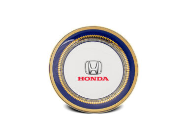Đĩa Sứ Trắng Minh Long Tulip Trắng – Trống Đồng In Logo Honda HG