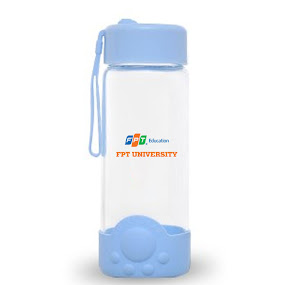 Bình nước nhựa in logo quà tặng FPT