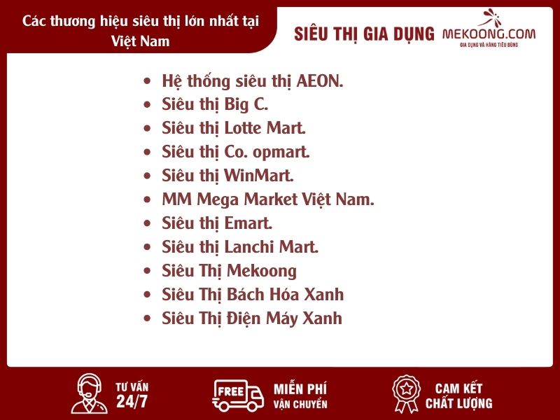 Các thương hiệu siêu thị lớn nhất tại Việt Nam Mekoong